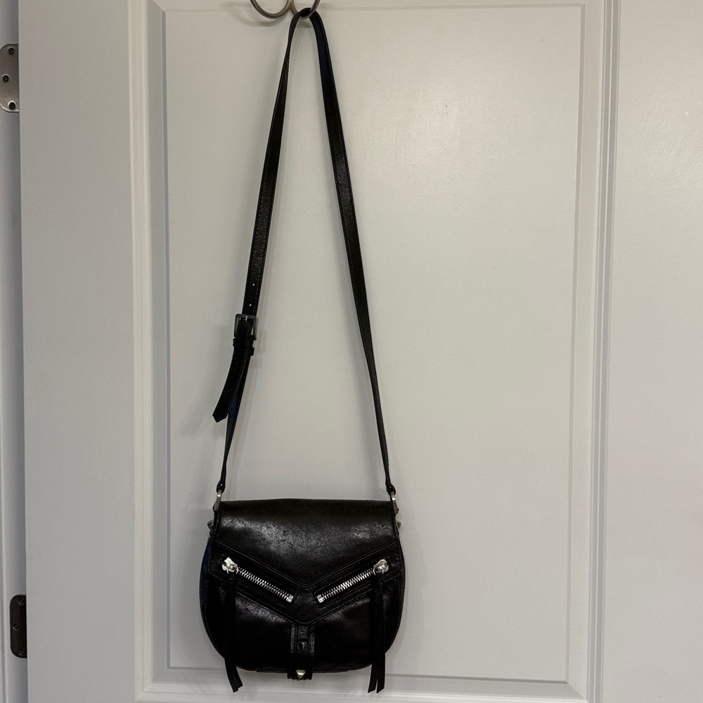 BOKTIER black Leather Crossbody Bag nwot